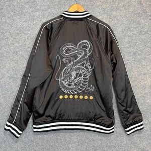 DragonballZ DBZ Varsity Jacket Mens XL Dragon Embroidered Japanese Zip Anime